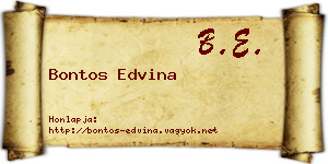 Bontos Edvina névjegykártya